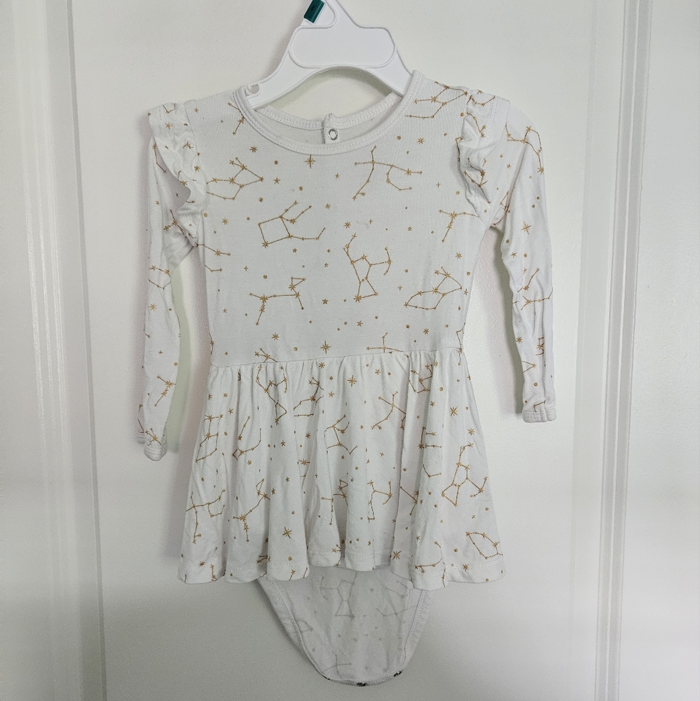 Kyte Baby cloud constellation twirl bodysuit